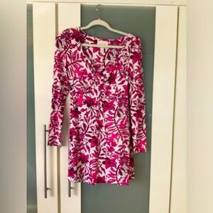 🩷🤍 LILLY PULITZER Anne Skirted Romper in Elderflower Blossom Size XSmall